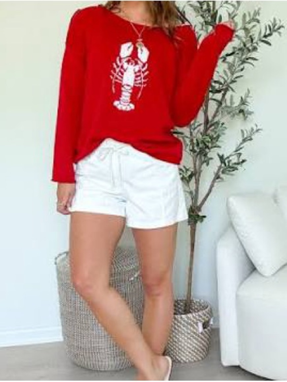NWT! Wild Fable Red Crewneck Sweater with Lobster - XXL